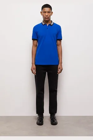 The Kooples Polo Mc Rib Logo Blue Electric