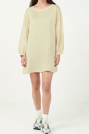 American Vintage Ls Short A Shape Boat Collar Dress Colombe