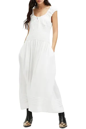AllSaints Eliza Maxi Dress Chalk White