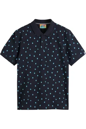 Scotch&Soda Mini Palm Print Polo Navy