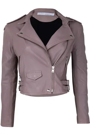 IRO Ashville Leather & Biker Jacket In Shanvre