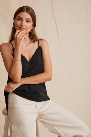 Bella Dahl Frayed Cami Vintage Black
