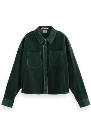Scotch&Soda Corduroy Boxy Shirt Blue Spruce