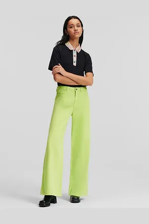 Karl Lagerfeld Coloured Wide Leg Denim Tender Shoots