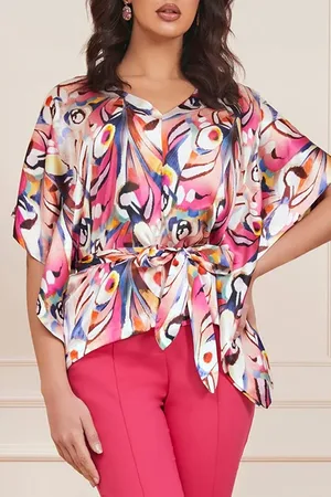 Guess GUESS Madelyn Kimono Wonderland Blouse Print