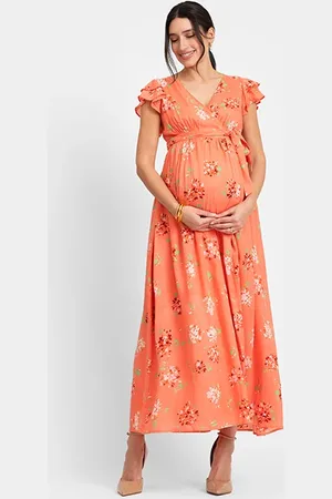 Séraphine Maternity Wrap Dress Pink