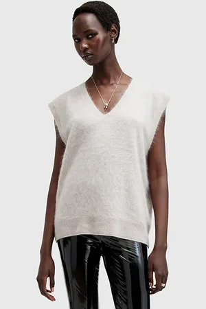 AllSaints Rebel Tank Jute White