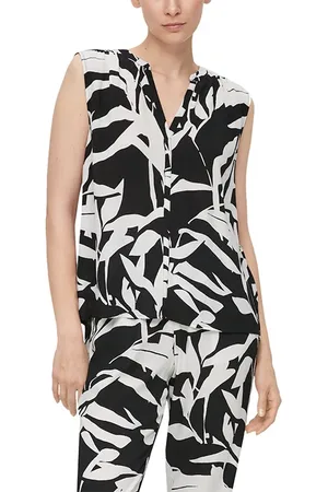 QS by s.Oliver Blouses Grey/black