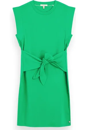 Scotch&Soda Tie Waist Mini Jersey Dress Scuba Green