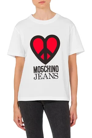Moschino Peace & Love Jersey T-shirt White