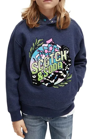 Scotch&Soda Relaxed Fit Artwork Hoodie Night Melange