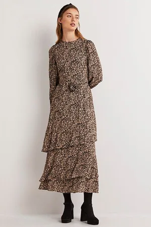 Boden Tiered Multi Ruffle Maxi Dress Snd