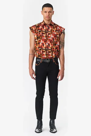 Marcell Von Berlin Printed Sleeveless Shirt Check Print