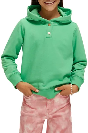 Scotch&Soda Girls Neon Text Artwork Hoodie Parakeet