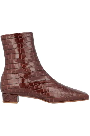 By Far Este Boot Nutella Croco Embossed Leather
