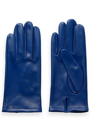 Scotch&Soda Perforated Logo Gloves Dutch Blue