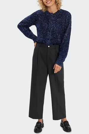 ICODE Sapphire Blue Lurex Knit Cardigan