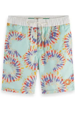 Scotch&Soda Mid Length - All-over Tie-dye Printed Swim Shorts Tie Dye Pr