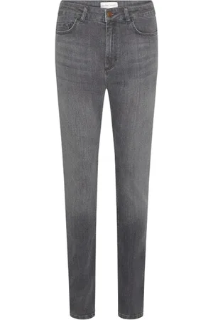 Fabienne Chapot Eva Denim Slim Trousers Mid Grey Denim