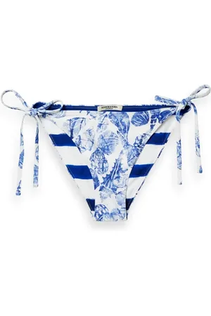 Scotch&Soda Reversible Printed Bikini Bottom Shell Batik Blue