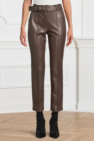 Guess GUESS Rory Pant Chocolate Leather Brownie