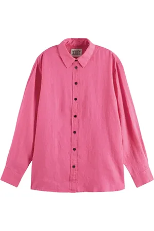 Scotch&Soda Oversized Linen Shirt Pink Punch