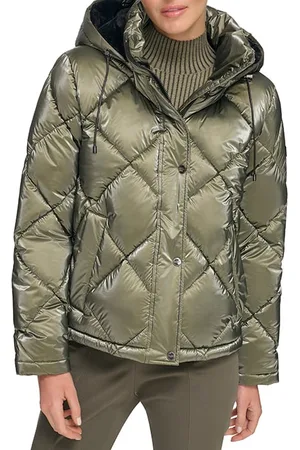 DKNY Zpfrt Diamond Quilt Lt Olive