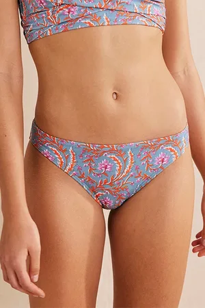Boden Classic Bikini Bottoms Delph Blue, Opulent Vine