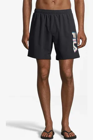 Fila Senegal Graphic Beach Shorts Black