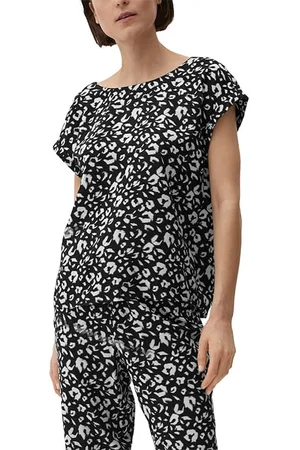 QS by s.Oliver Blouses Grey/black
