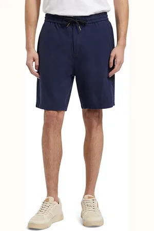 Scotch&Soda Fave- Cotton/linen Twill Bermu Navy
