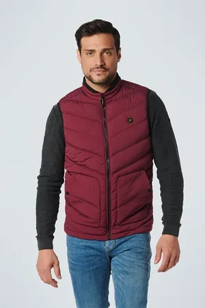 No Excess Bodywarmer Padded Dark Red