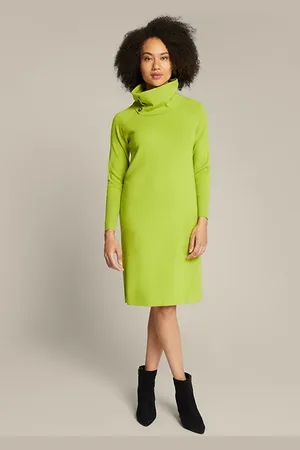 Elena Miro Knit Eco Viscose Sweater With Detachable Collar Green