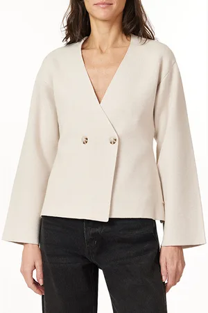 Scotch&Soda Double Breasted Full Slv Cardi Oatmeal Heather