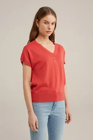 WE Fashion Knitted Pullover Vintage Red