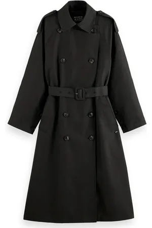 Scotch&Soda Oversized Belted Trenchcoat Evening Black