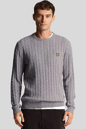 Lyle & Scott Cable Jumper Mid Grey Marl