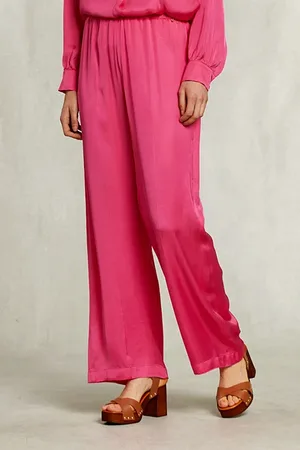 River Woods Fushia Loose Pants Elastic Waist Pink