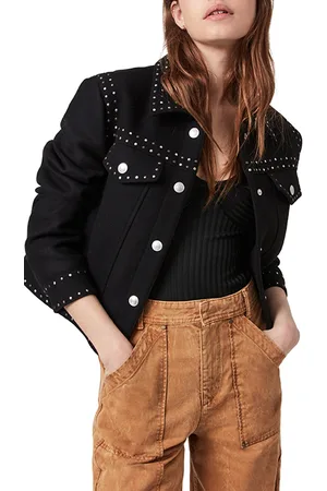 AllSaints Acey Stud Jacket Black