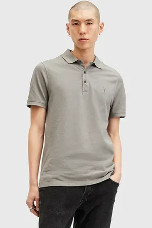 AllSaints Reform Ss Polo Radio Grey