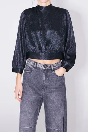 Bimba y Lola Anthracite Tie Blouse