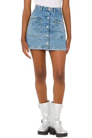 Moschino Denim Cotton Skirt Blue