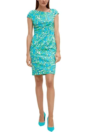 Comma, Dresses Blue Green