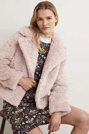 Boden Faux Fur Jacket Pnk