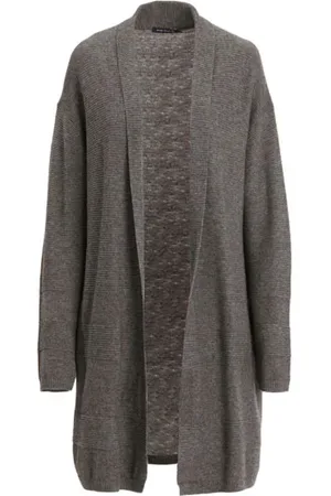 River Woods Fancy Shawlcard Ls Twinset Grey