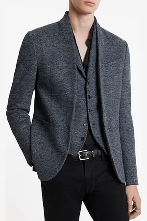 John Varvatos Slim Fit Hook And Bar Closure Short Shaw Navy