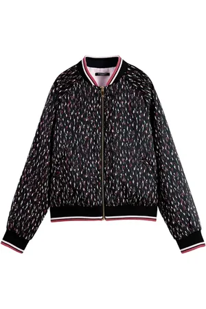 Scotch&Soda Printed Reversible Bomber Jacket With Padding Ikat Rain