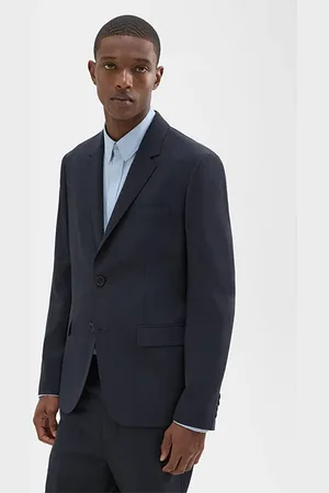 THEORY Virgin Wool Two-button Blazer Midnight