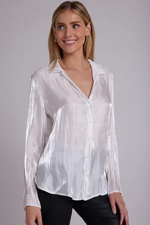 Bella Dahl Clean Shirt Silver Shimmer