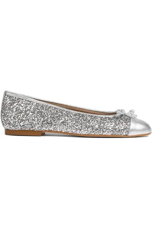 LK Bennett Fl Kara Ballerina Flat Silver